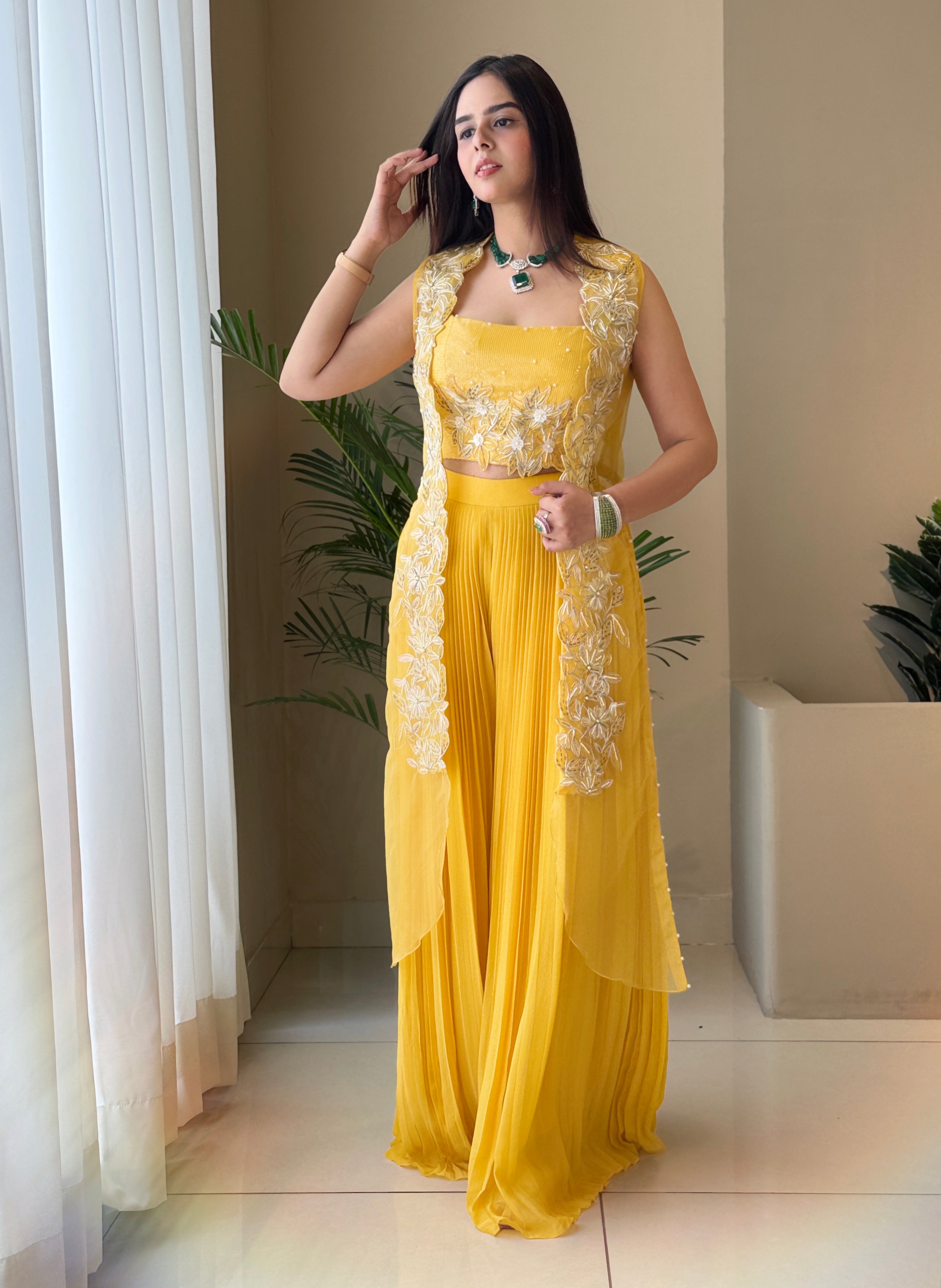 Sunfire Chrome yellow Co-ord Set