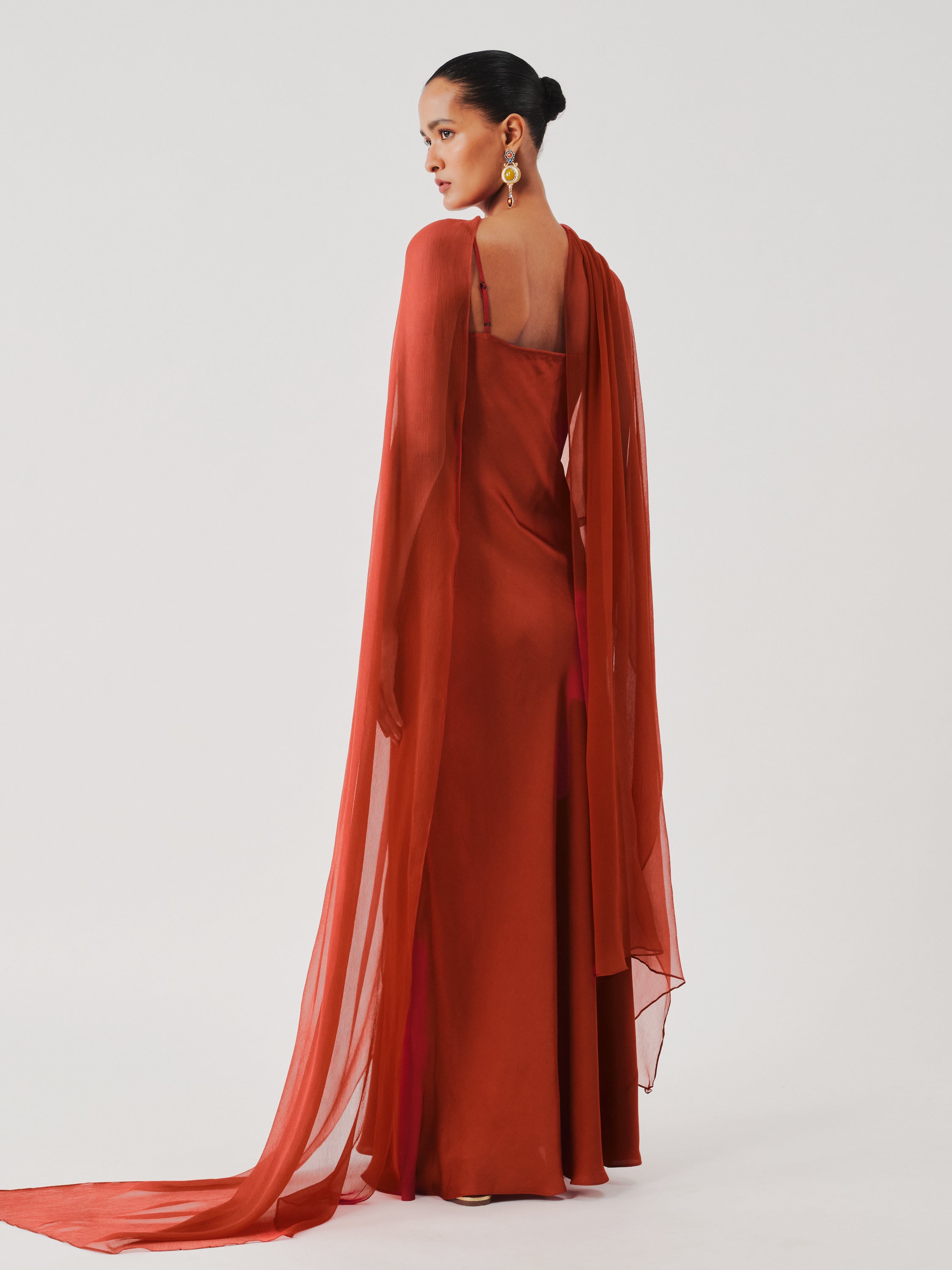 Tyra Slip Dress with Scarf