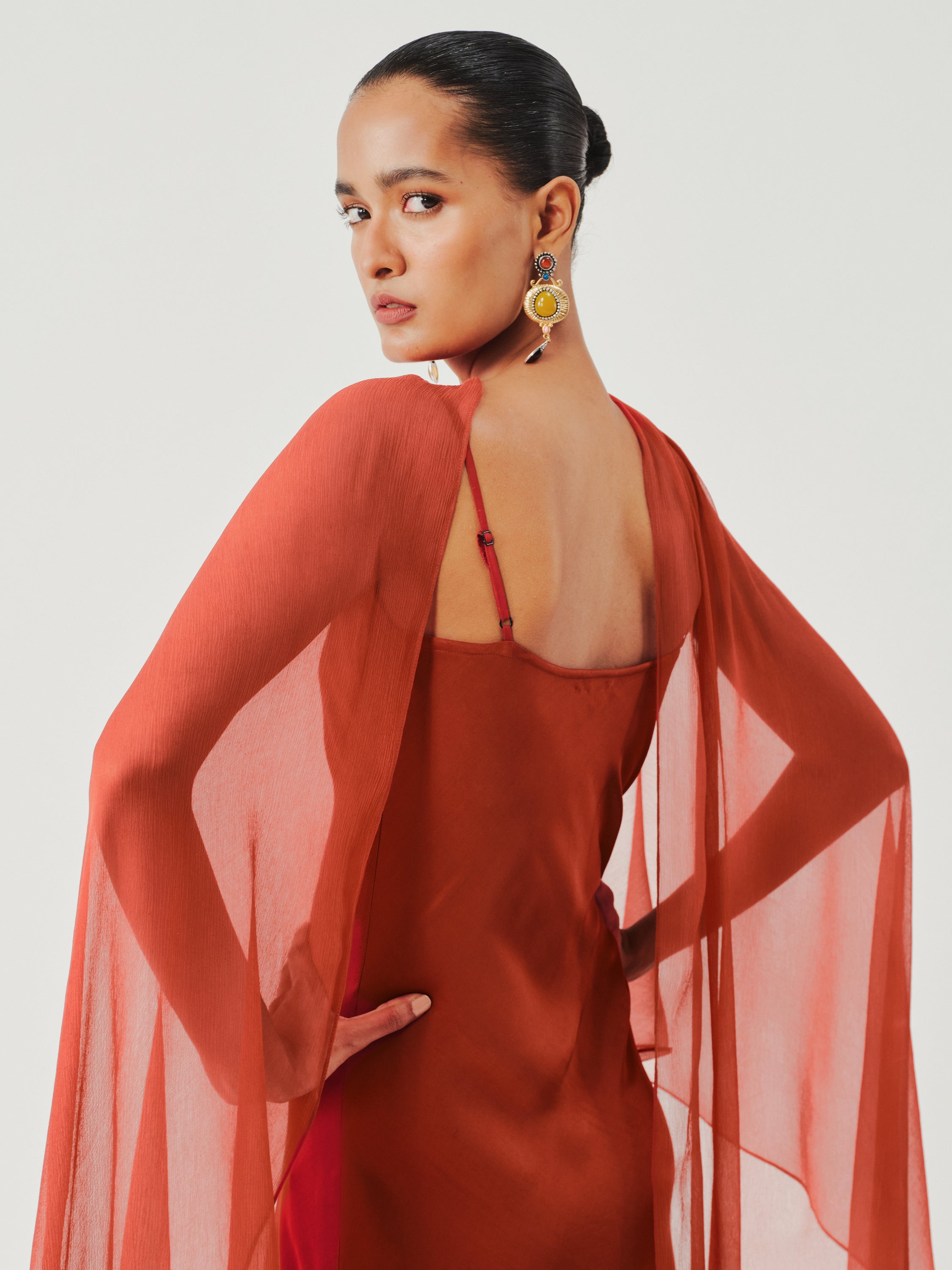 Tyra Slip Dress with Scarf