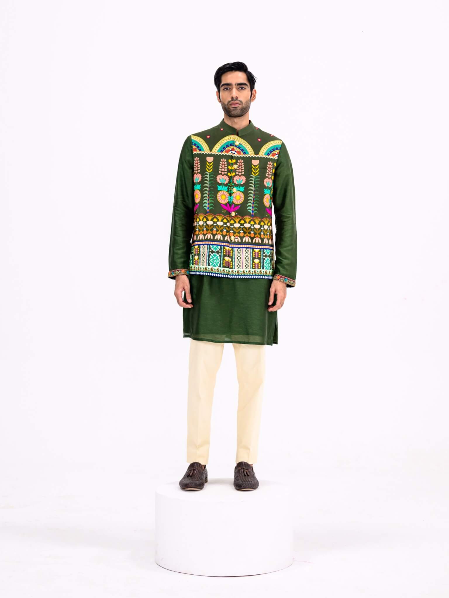 Rang 2.0 Green Kurta Bundi Set