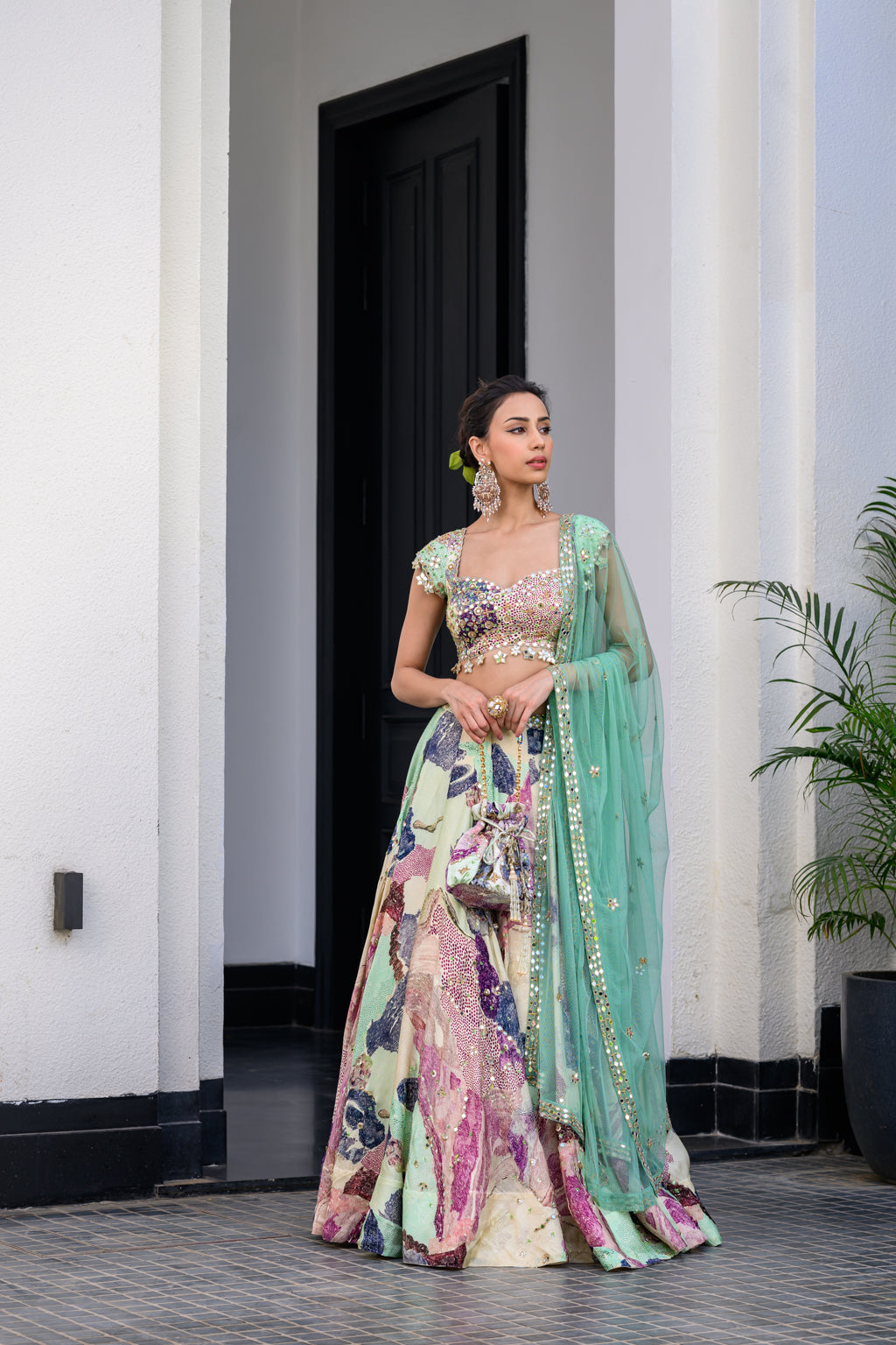 Hand Embroidered Lehenga Set