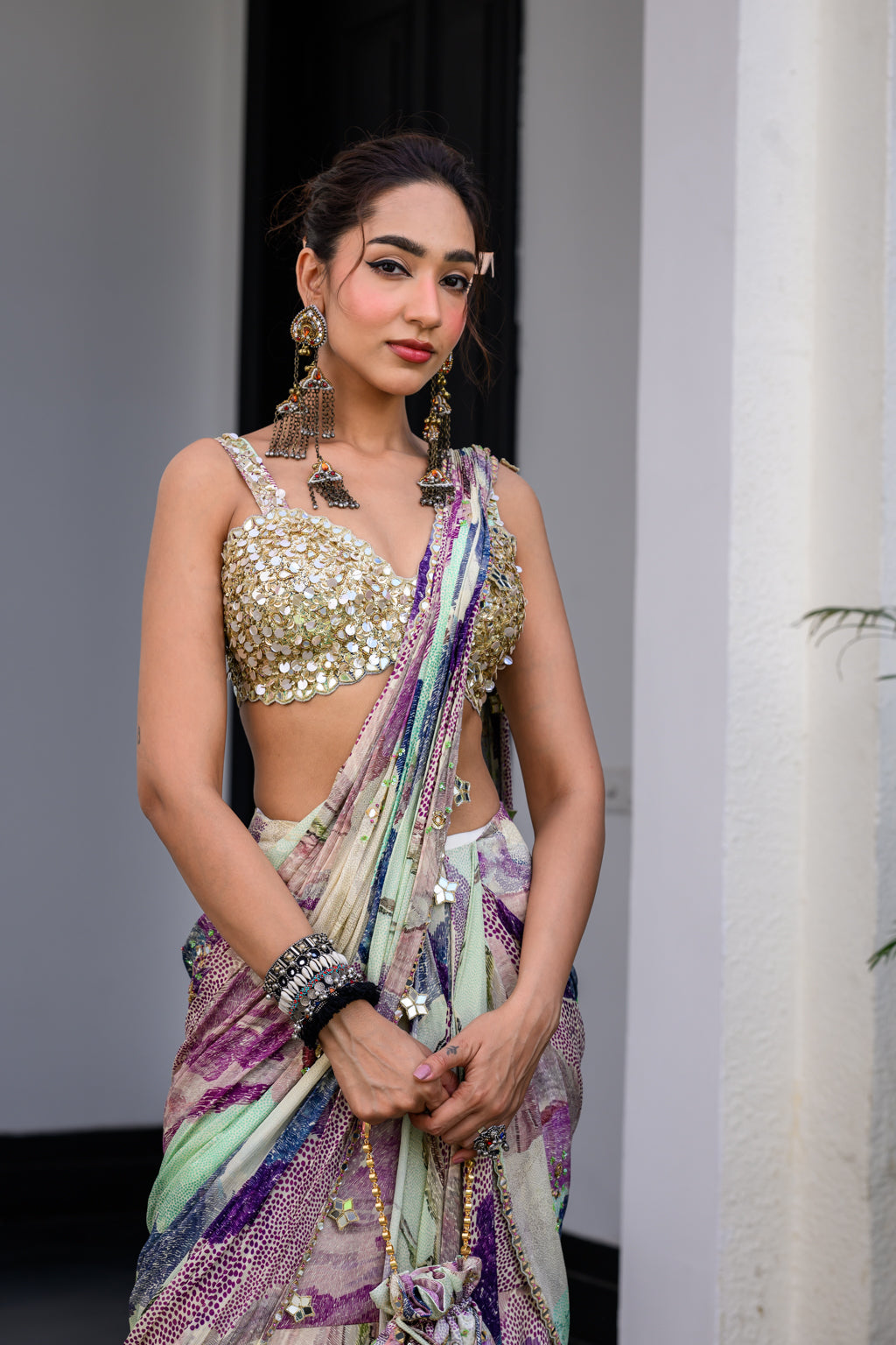 Eden Saree Paidawn With Hand Embroidered Blouse
