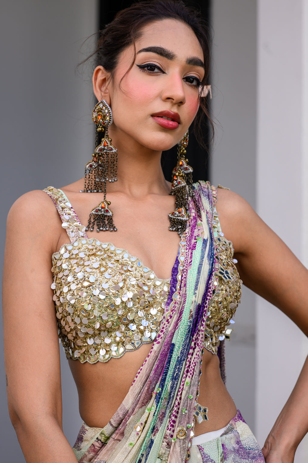 Eden Saree Paidawn With Hand Embroidered Blouse