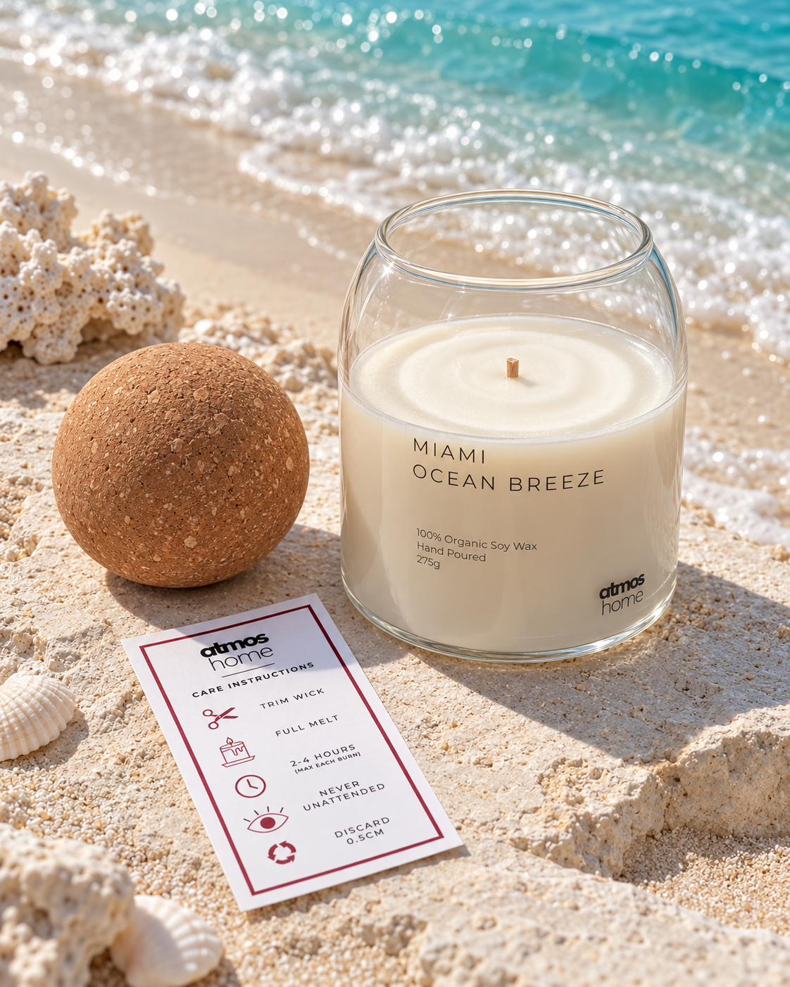 Miami's Ocean Breeze Soy Candle