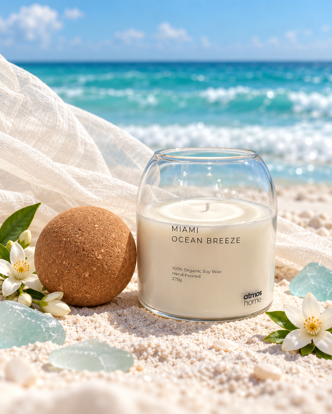 Miami's Ocean Breeze Soy Candle