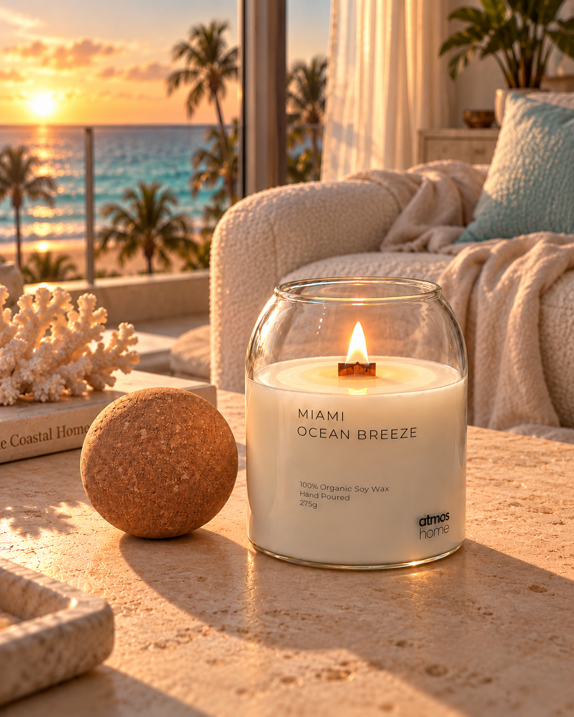 Miami's Ocean Breeze Soy Candle