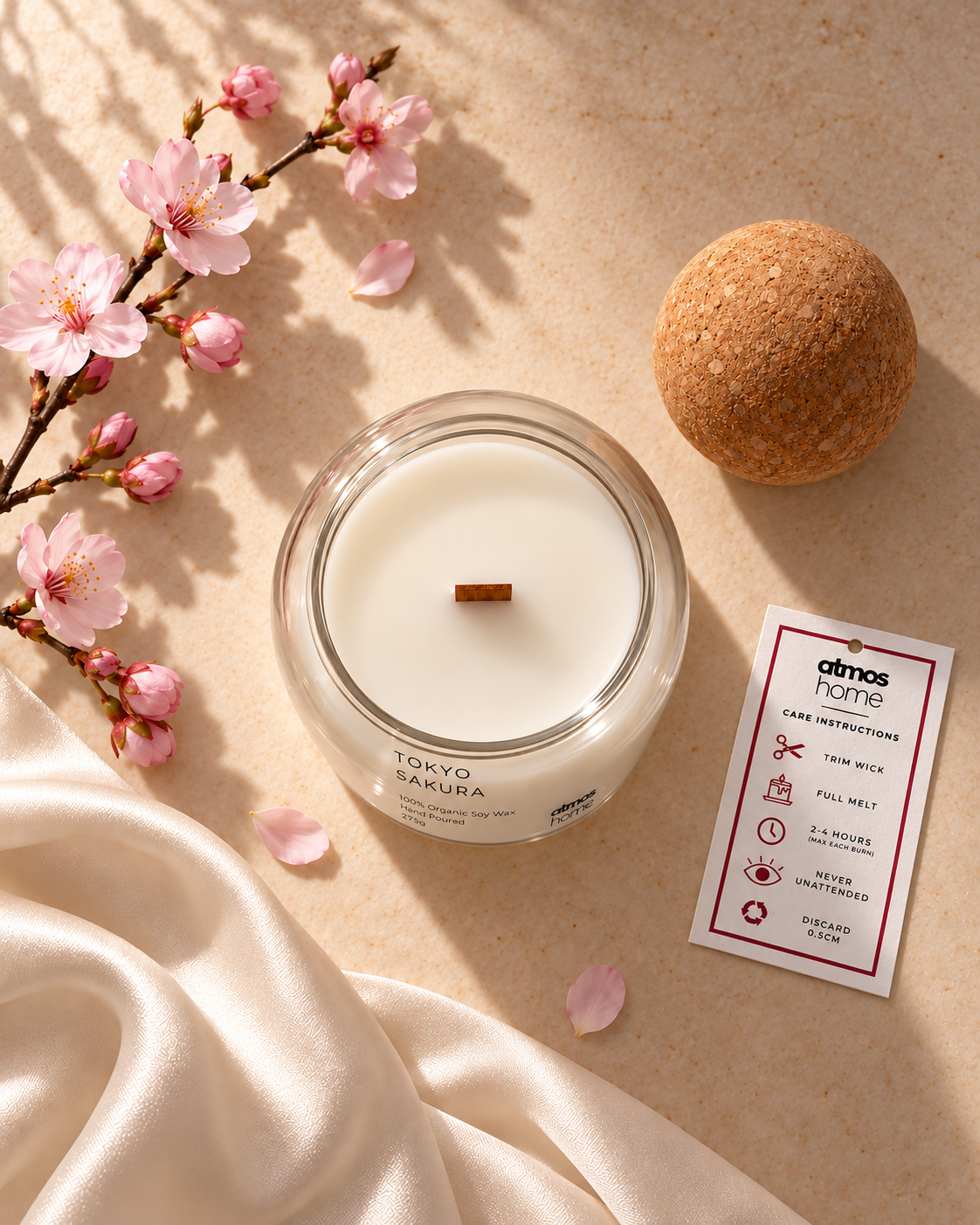 Tokyo's Sakura Soy Candle